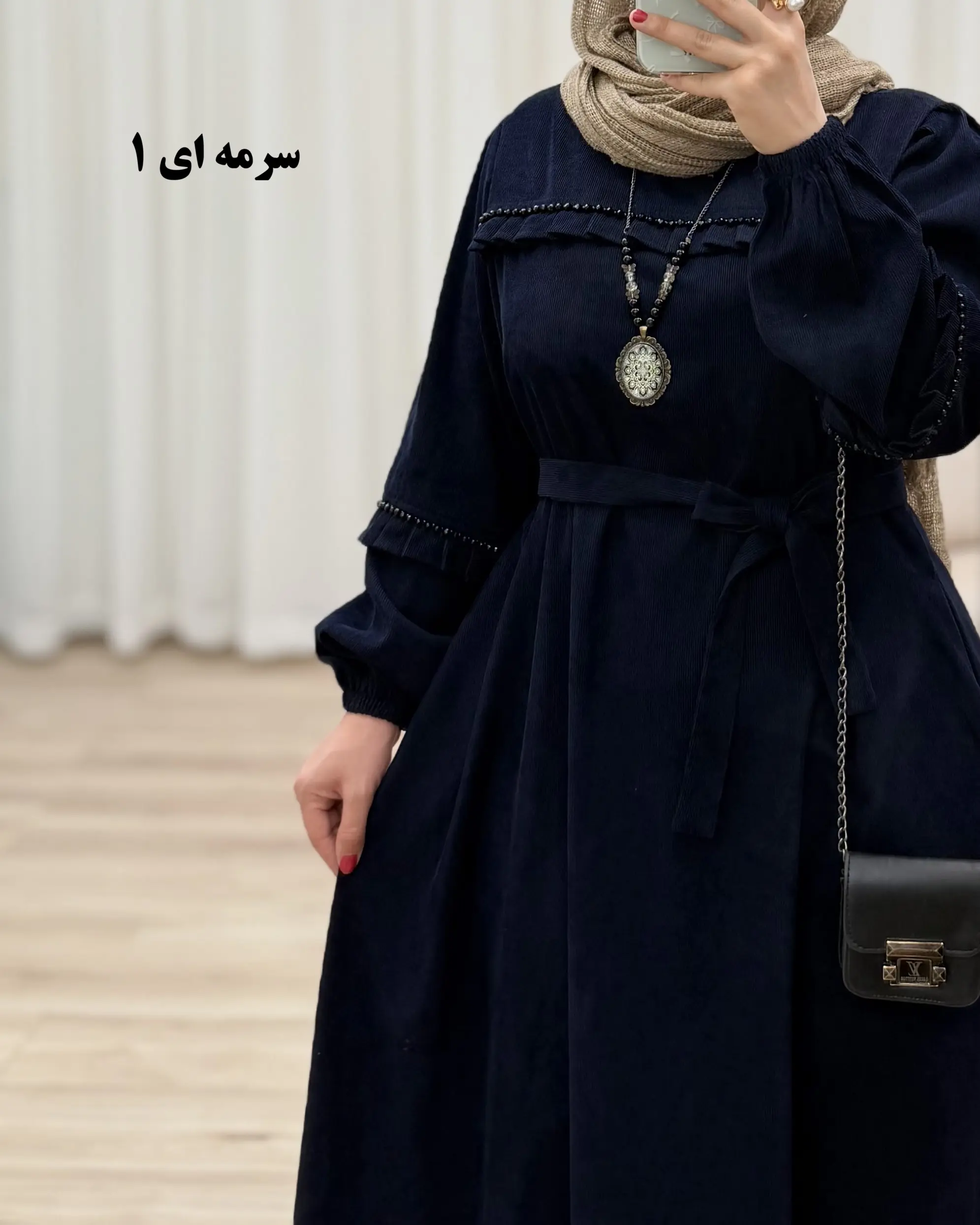 مانتو عبایی کبریتی مدل سنگدوزی